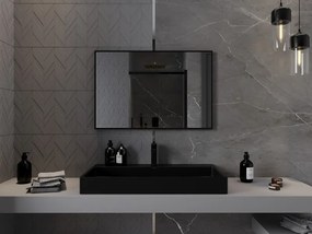 Mexen Loft lustro łazienkowe prostokątne 90 x 60 cm, rama czarna - 9852-090-060-000-70