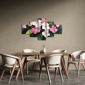 Obraz - Różowe i białe kwiaty (125x70 cm)