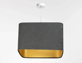 Lampa wisząca KWADRO SUE 40w20 grafitowa/złota BPS KONCEPT