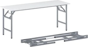 Stół konferencyjny FAST READY, 170x50 cm, szaro-srebrna podstawa, biały