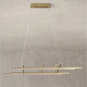 Ondaluce - ściemnialna lampa wisząca na przewodzie MOVIDA LED/114W/230V złota