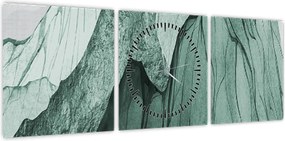 Obraz - Emerald Mountains N⁰3 (z zegarem) (90x30 cm)