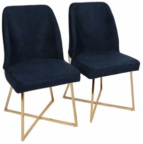 Zestaw krzeseł do jadalni Madrid Dark Blue, 2 szt.