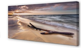 Obraz na płótnie Zachód Słońca na Gdańskiej Plaży