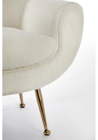 Kremowy fotel z materiału bouclé Vinstra – Light &amp; Living