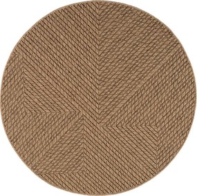 Dywan zewnętrzny Timber Geometryczny beżowy koło 160 cm x 160 cm