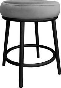 Taboret Ben tkanina Welur stelaż metalowy STOŁEK LOFT : Kolor Stelaża - Czarny , Kolor tkaniny - VELVET - MG17, Typ tkaniny - Velvet