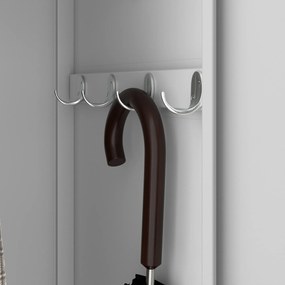 Szafka pracownicza metalowa czterokomorowa szara: KACPER II, 600 x 1800 x 500 mm