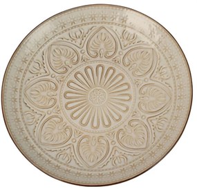 Ceramiczny talerz ze żłobionym wzorem, Ø 26,5 cm