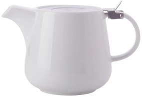 Biały porcelanowy dzbanek do herbaty z sitkiem Maxwell & Williams Basic, 1,2 l