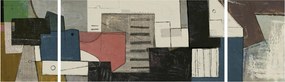 Obraz - Abstrakcja, kubizm (170x50 cm)