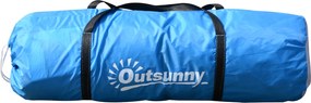 Outsunny Namiot Kempingowy dla Rodzin z 2 Sypialniami dla 4-6 Osób - Idealny do Przygód na Świeżym Powietrzu 430x240 cm | Aosom PL