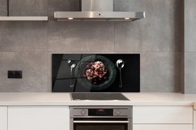 Szklany Panel Gofrowe Serca z Lodami