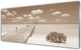 Panel Szklany do Kuchni Most Nad Morskim Brzegiem