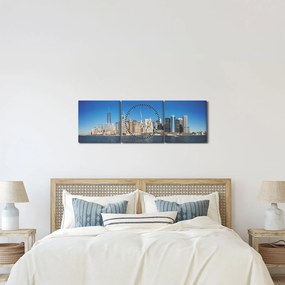 Obraz - Manhattan w Nowym Jorku (z zegarem) (90x30 cm)