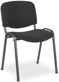 Czarne Konferencyjne Krzesło Sztaplowane Tapicerowane Xaqil