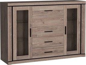 Komoda MALAGA - Brązowy / 157 cm / 3 szuflady