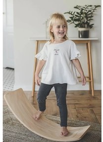 Niebiesko-naturalna deska do balansowania z litego drewna sosnowego 80x30x18 cm Montessori – Meowbaby