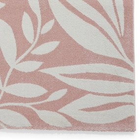 Jasnoróżowy dywan 80x150 cm Sorral Leaves – Catherine Lansfield