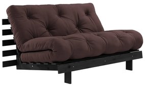 Ciemnobrązowa rozkładana sofa 140 cm Roots Black Night – Karup Design