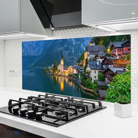Szkło Ozdobne do Kuchni Nocna Panorama nad Jeziorem