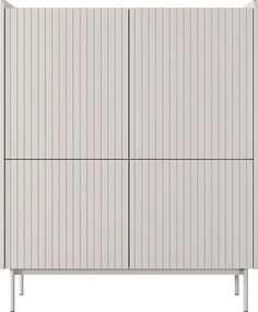 Komoda: 4 drzwi, kaszmir, 103,2 x 126,2 x 38 cm