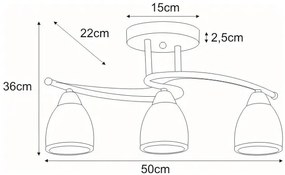 Chromowany elegancki żyrandol - S592-Labis