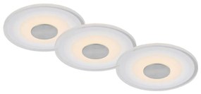 Briloner - ZESTAW 3x LED Łazienkowa oprawa wpuszczana LED/6W/230V IP44 chrom