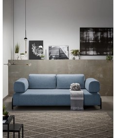 Niebieska sofa z podłokietnikami Kave Home Compo