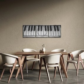 Obraz - Fortepian (z zegarem) (90x30 cm)