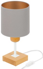 Lampka nocna stołowa CL-TI-DWE10x10BU-GR buk Szara 1xE27