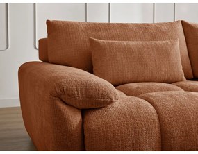 Ceglasta sofa z tkaniny szenilowej 264 cm Ivane – Bobochic Paris