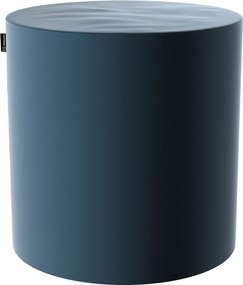 Puf Barrel kolor niebieski tkanina połyskliwa, welwetowa