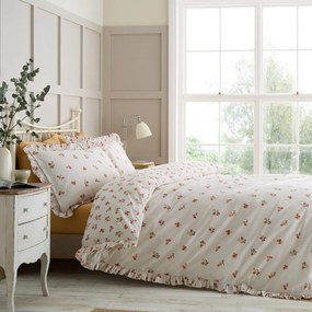 Biała pościel dwuosobowa 200x200 cm Frill Ditsy Floral – Catherine Lansfield