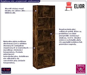 Regał z przegródkami w kolorze przydymionego dębu Savona 3X