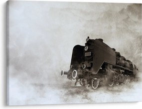 Obraz - Pociąg we mgle (70x50 cm)