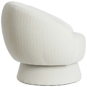 Kremowy fotel z materiału bouclé Avoria – Light &amp; Living