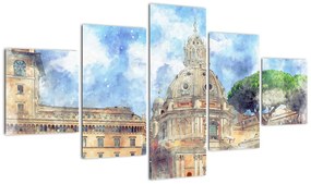 Obraz - Kościół Santa Maria di Loreto, Rzym, Włochy (125x70 cm)