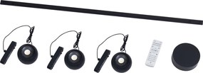 Nowoczesny system oświetlenia szynowego z 3 czarnymi lampami wiszącymi 1-fazowymi - Magnetic Lance