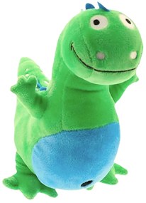 Zielony pluszowy dinozaur ALOSO z niebieskim grzebieniem