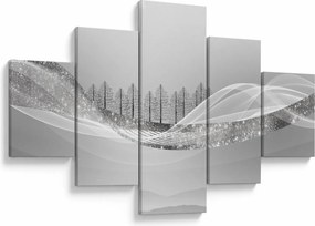 Obraz - Srebrny krajobraz (125x70 cm)
