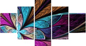 Obraz - Abstrakcja, kwiat (125x70 cm)