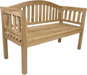 Ławka ogrodowa z drewna teakowego 2-osobowa, ręcznie robiona