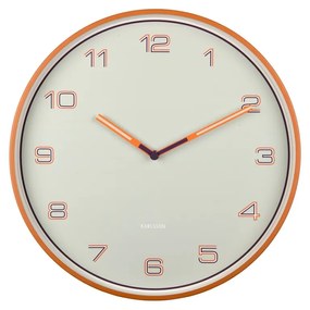 Karlsson 6013OR designerski zegar ściennypomarańczowy, średnica  40 cm