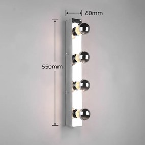 Kinkiet w kolorze błyszczącego srebra Theatro – Trio