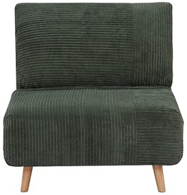 Rozkładany fotel welurowy PALULA - kolor ciemnozielony