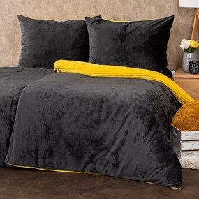 4Home Pościel mikroflanela Stripe żółty, 140 x 200 cm, 70 x 90 cm