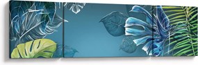 Obraz - Liście roślin tropikalnych (170x50 cm)