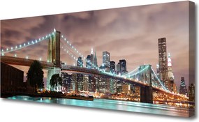 Obraz na płótnie Nowoczesny Most nad Metropolią