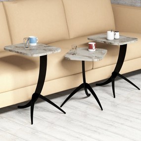 Stolik do odkładania Pion White Marble, 3 szt.